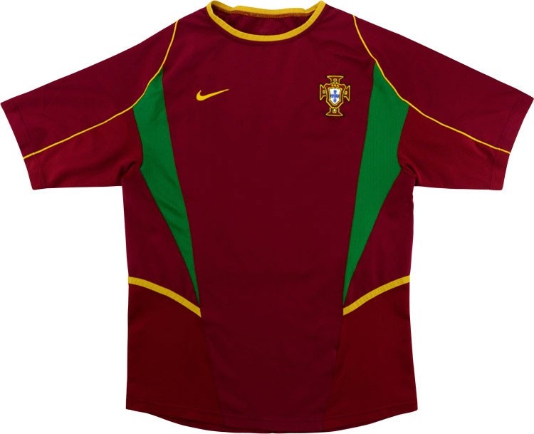 Authentic Camiseta Portugal 1ª Retro 2002 Rojo